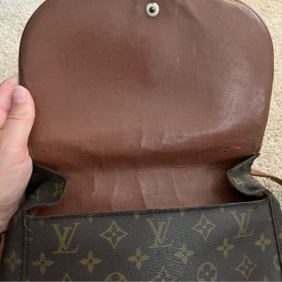 Louis Vuitton Brown Monogram Crossbody Bag with Saddle Shape - Picture 7 of 9